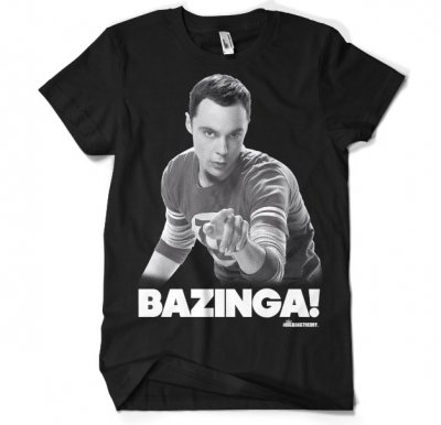 Sheldon says BAZINGA! t-shirt