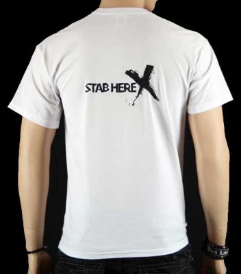 stab here t-shirt