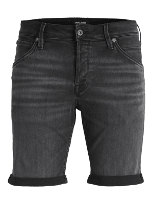 Svarta klassiska jeansshorts med strech herr 2