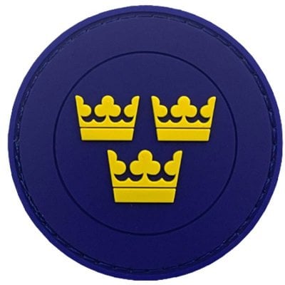Tre Kronor PVC-patch - Blå