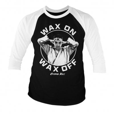 Wax On Wax Off Baseball 3/4 Sleeve Tee 1