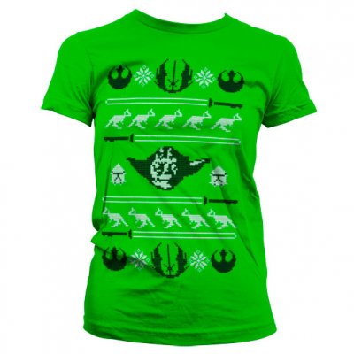 Yodas X-mas tjej grön t-shirt
