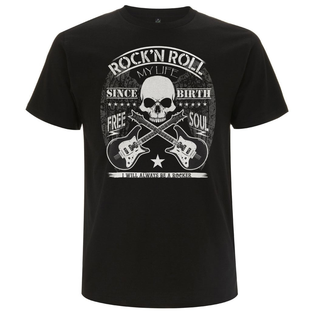 T Shirt  Three Stroke  Rock And Roll   Nero